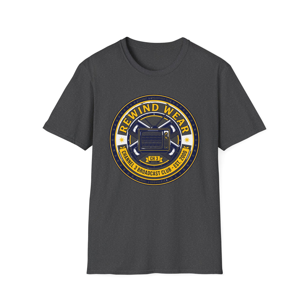 Rewind Wear Channel 3 Broadcast Club T-Shirt