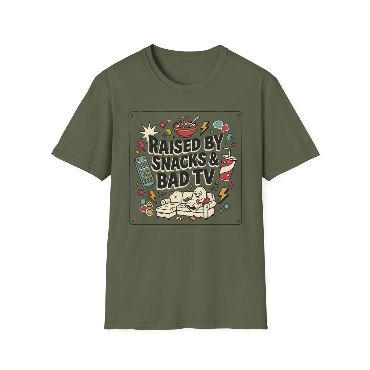 Raised By Snacks & Bad TV T-Shirt