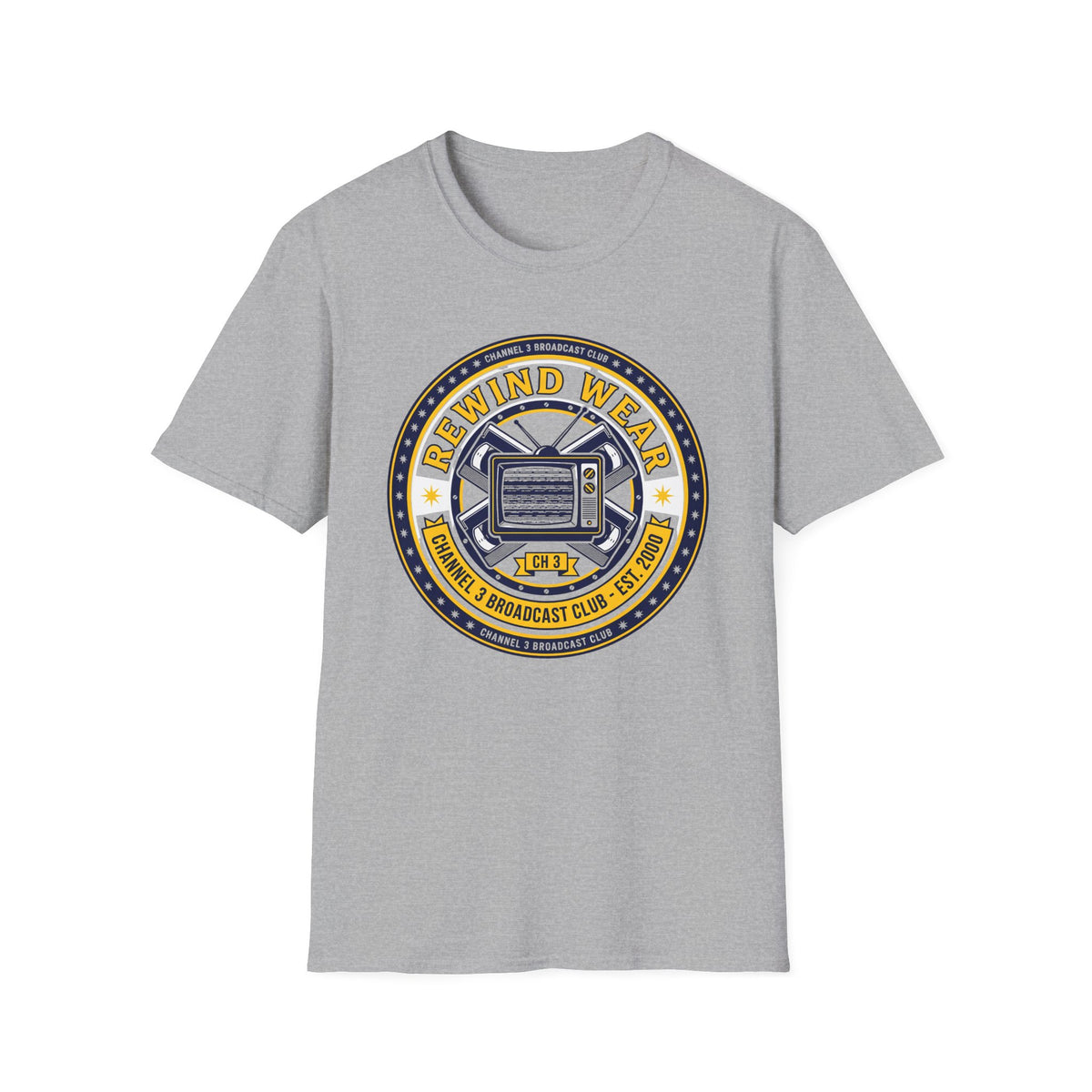 Rewind Wear Channel 3 Broadcast Club T-Shirt